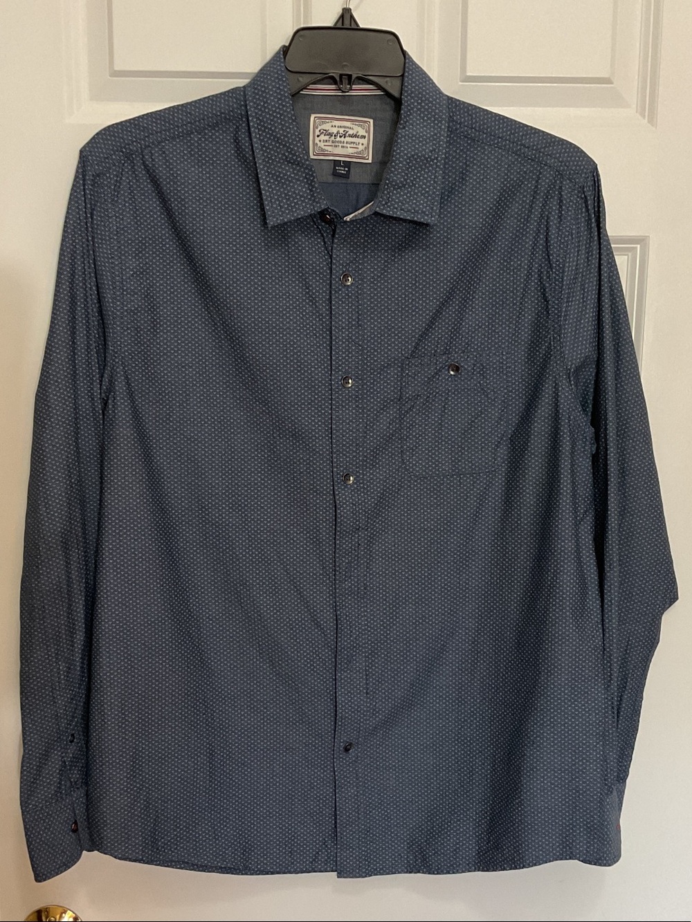 Flag & Anthem Men's Navy Microdot Button-Down Shirt